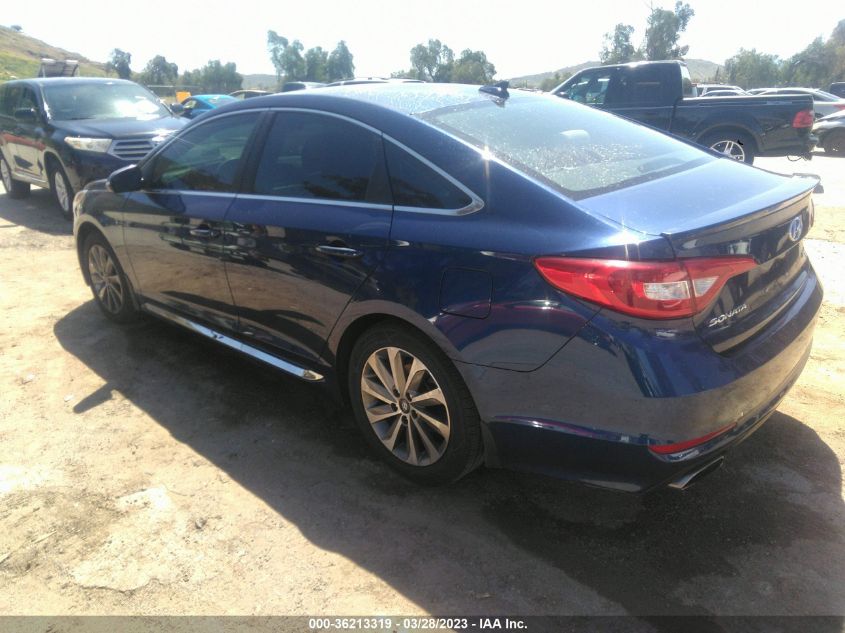 2015 HYUNDAI SONATA 2.4L SPORT - 5NPE34AF3FH187835