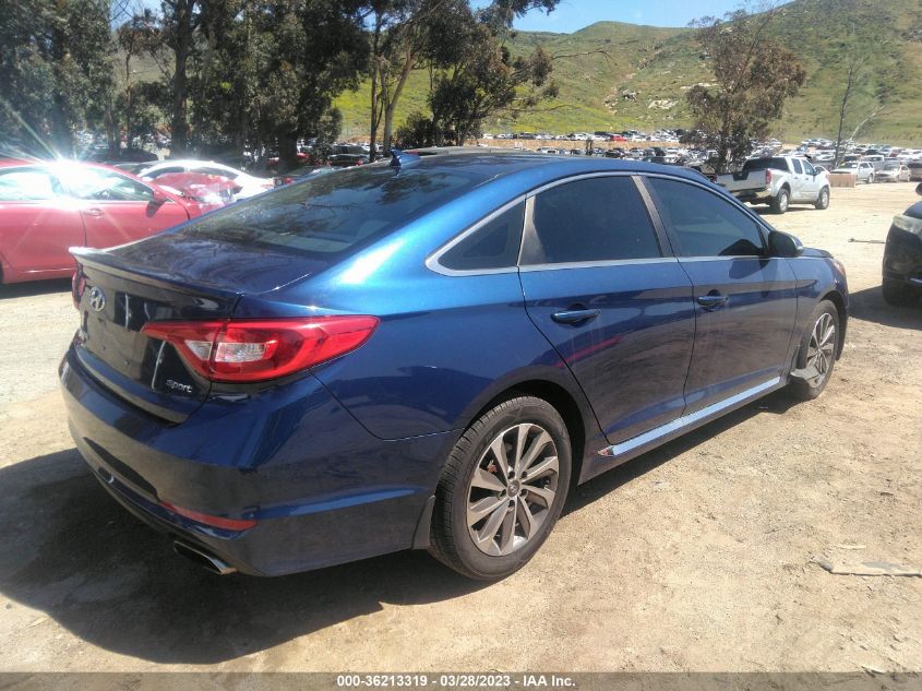 2015 HYUNDAI SONATA 2.4L SPORT - 5NPE34AF3FH187835