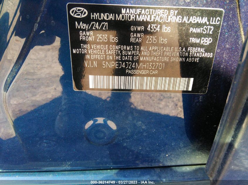 2021 HYUNDAI SONATA SEL PLUS - 5NPEJ4J24MH132701