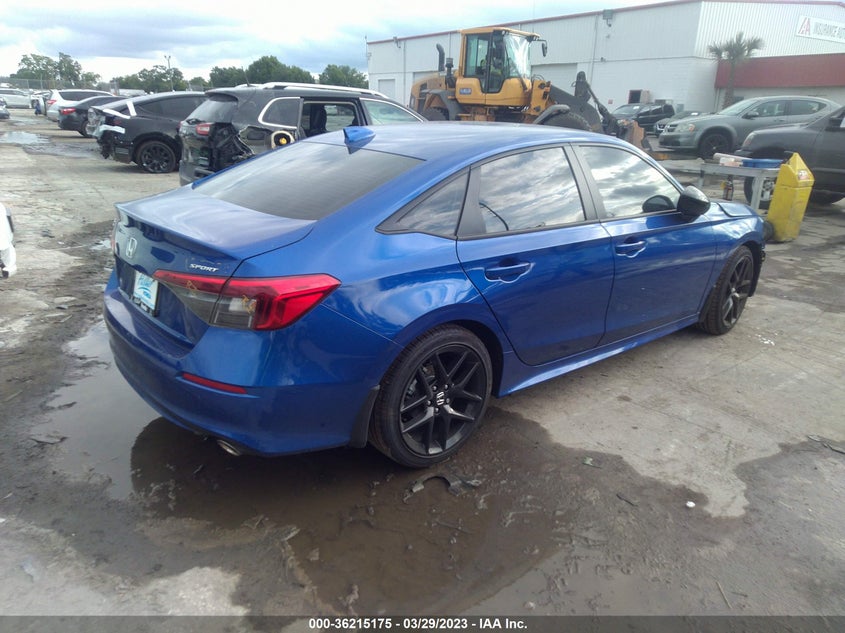VIN 2HGFE2F56NH605140 2022 HONDA CIVIC SEDAN SPORT