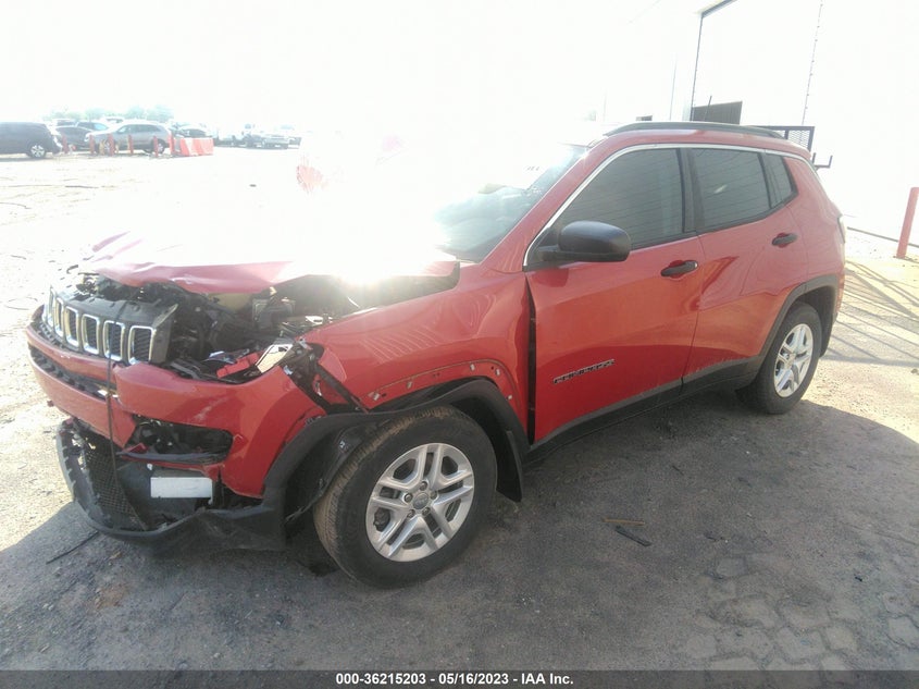 VIN 3C4NJCAB7KT613162 2019 JEEP COMPASS SPORT