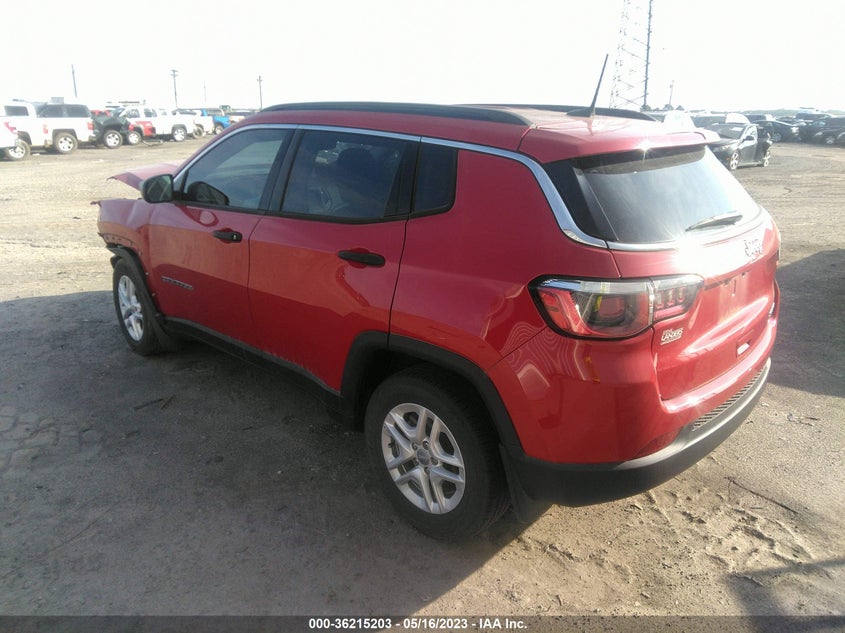 VIN 3C4NJCAB7KT613162 2019 JEEP COMPASS SPORT