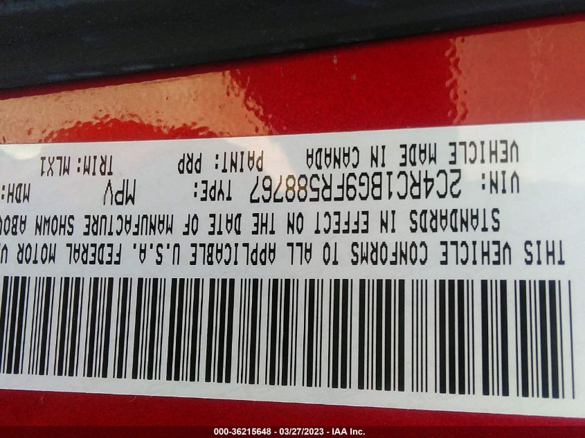 2015 CHRYSLER TOWN & COUNTRY TOURING - 2C4RC1BG9FR588767