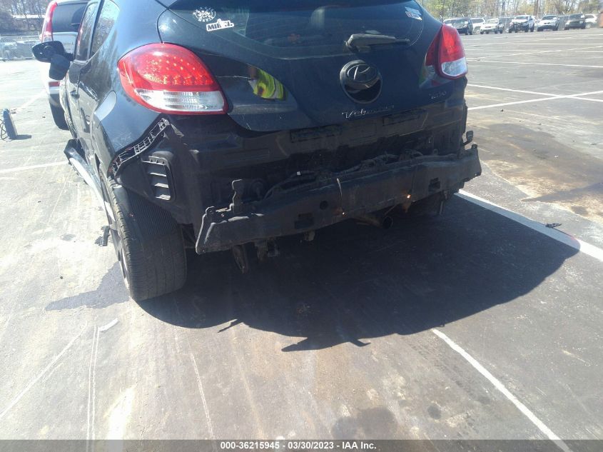 2013 HYUNDAI VELOSTER TURBO W/BLACK INT - KMHTC6AEXDU153545