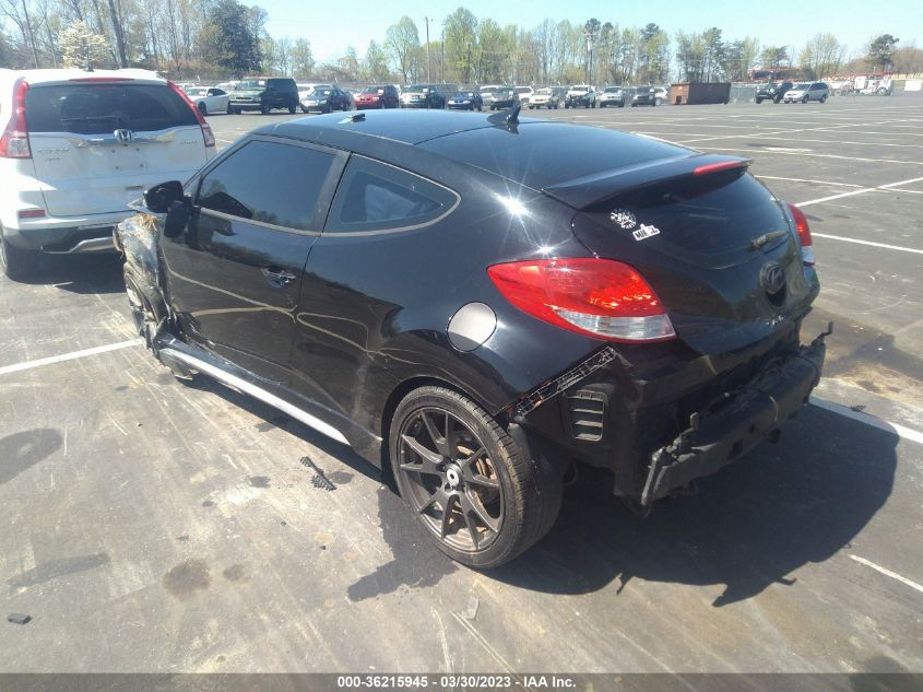 2013 HYUNDAI VELOSTER TURBO W/BLACK INT - KMHTC6AEXDU153545