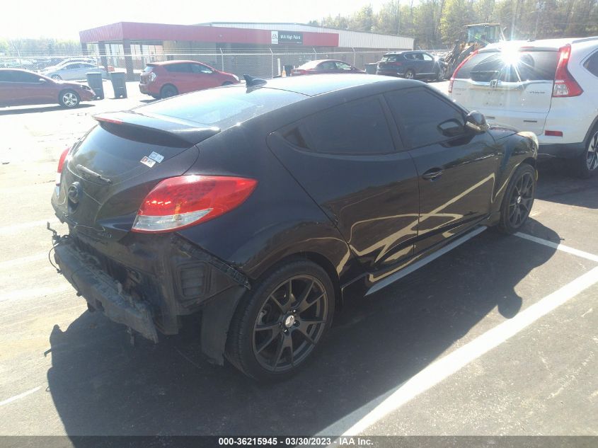 2013 HYUNDAI VELOSTER TURBO W/BLACK INT - KMHTC6AEXDU153545