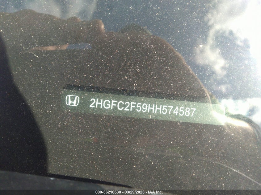 VIN 2HGFC2F59HH574587 2017 HONDA CIVIC SEDAN LX