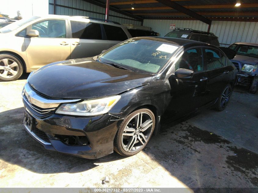 2017 HONDA ACCORD SEDAN SPORT - 1HGCR2F55HA009222
