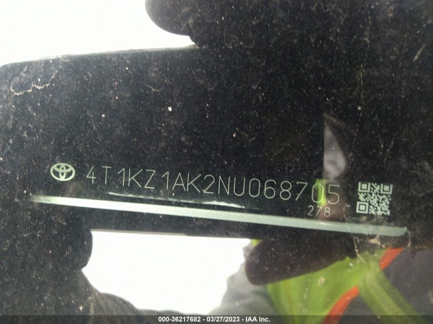 2022 TOYOTA CAMRY V6 - 4T1KZ1AK2NU068705