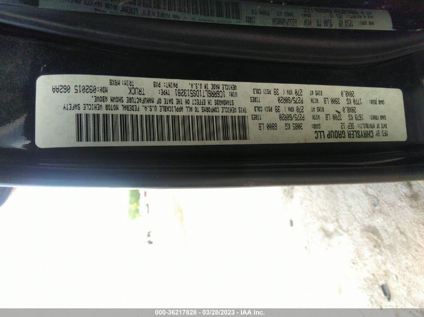 2013 RAM 1500 BIG HORN - 1C6RR6LT1DS513281
