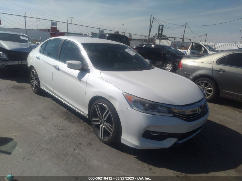 2017 HONDA ACCORD SEDAN SPORT - 1HGCR2F56HA003686