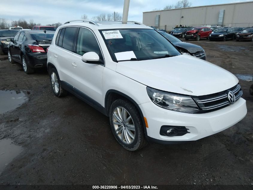 2013 VOLKSWAGEN TIGUAN SE W/SUNROOF & NAV - WVGAV3AX6DW575804