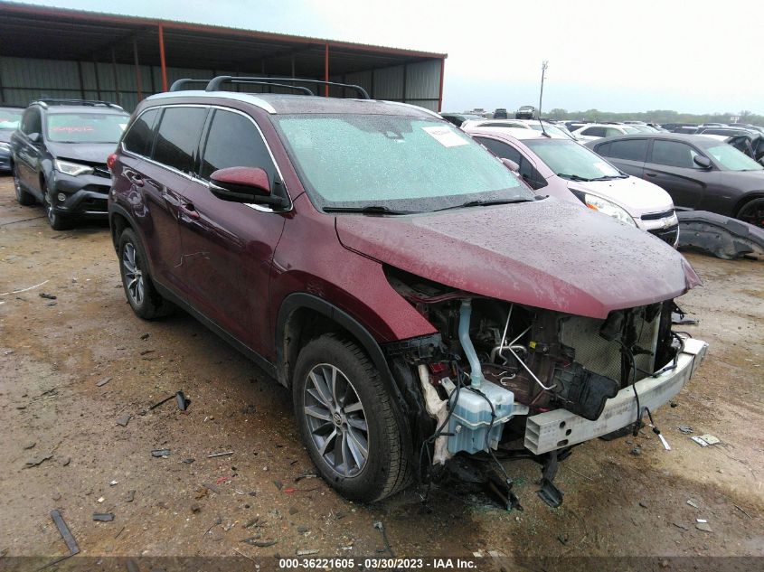 2019 TOYOTA HIGHLANDER SE/XLE - 5TDKZRFH6KS296724