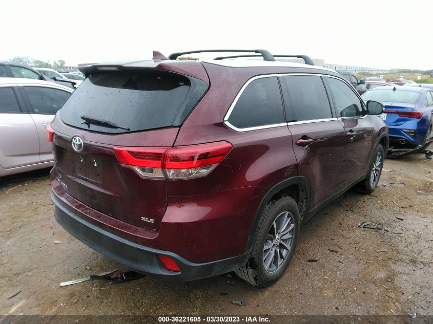 2019 TOYOTA HIGHLANDER SE/XLE - 5TDKZRFH6KS296724