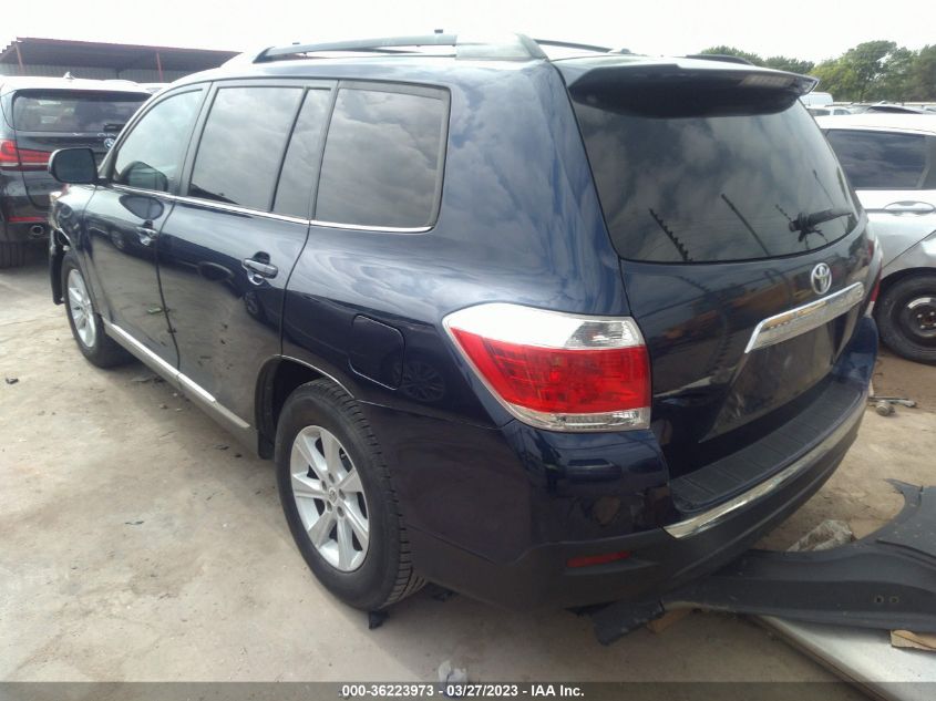 2013 TOYOTA HIGHLANDER - 5TDZK3EH6DS091344