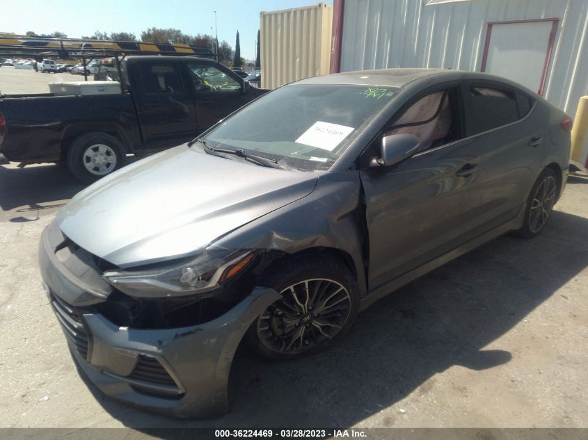 2018 HYUNDAI ELANTRA SPORT - KMHD04LB5JU506211