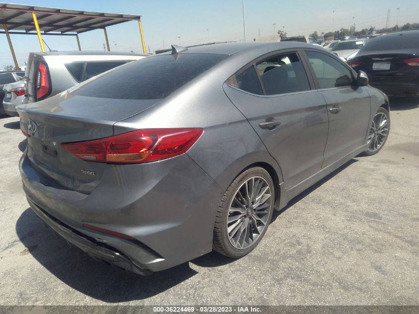 2018 HYUNDAI ELANTRA SPORT - KMHD04LB5JU506211