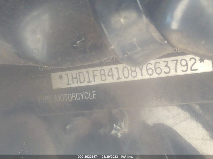 2008 HARLEY-DAVIDSON FLHR - 1HD1FB4108Y663792