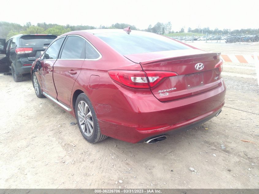 2015 HYUNDAI SONATA 2.4L SPORT - 5NPE34AF2FH154986