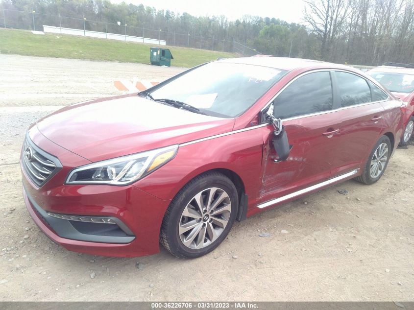 2015 HYUNDAI SONATA 2.4L SPORT - 5NPE34AF2FH154986