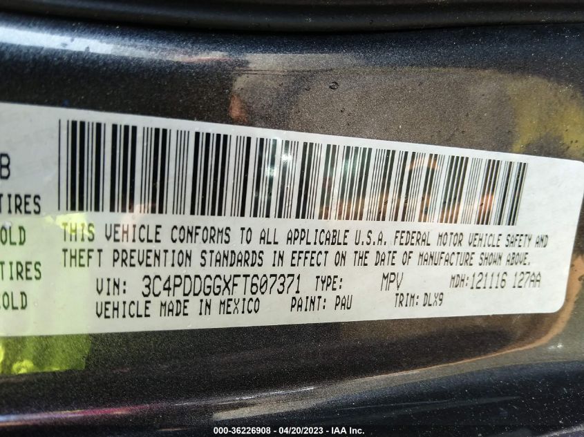 2015 DODGE JOURNEY CROSSROAD - 3C4PDDGGXFT607371