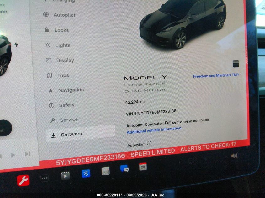 2021 TESLA MODEL Y LONG RANGE - 5YJYGDEE6MF233186