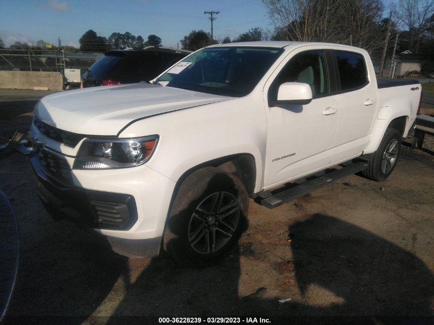 2021 CHEVROLET COLORADO 4WD WORK TRUCK - 1GCGTBEN3M1134409