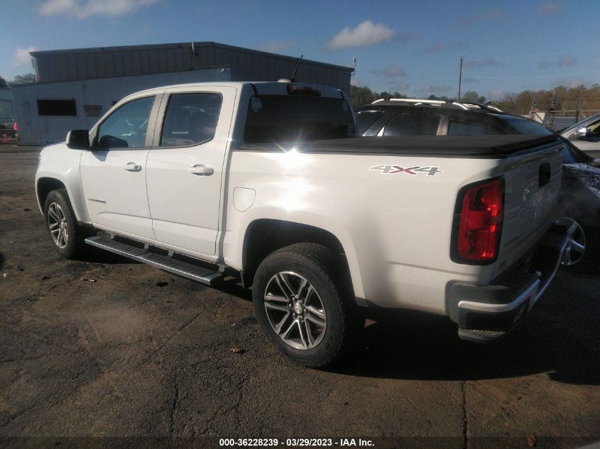 2021 CHEVROLET COLORADO 4WD WORK TRUCK - 1GCGTBEN3M1134409