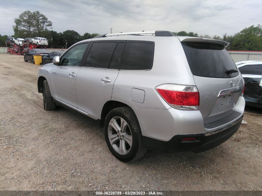 2013 TOYOTA HIGHLANDER LIMITED - 5TDYK3EH8DS127286