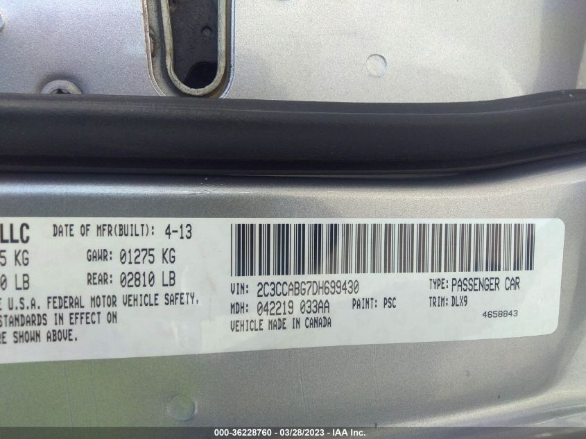 2013 CHRYSLER 300 300S - 2C3CCABG7DH699430