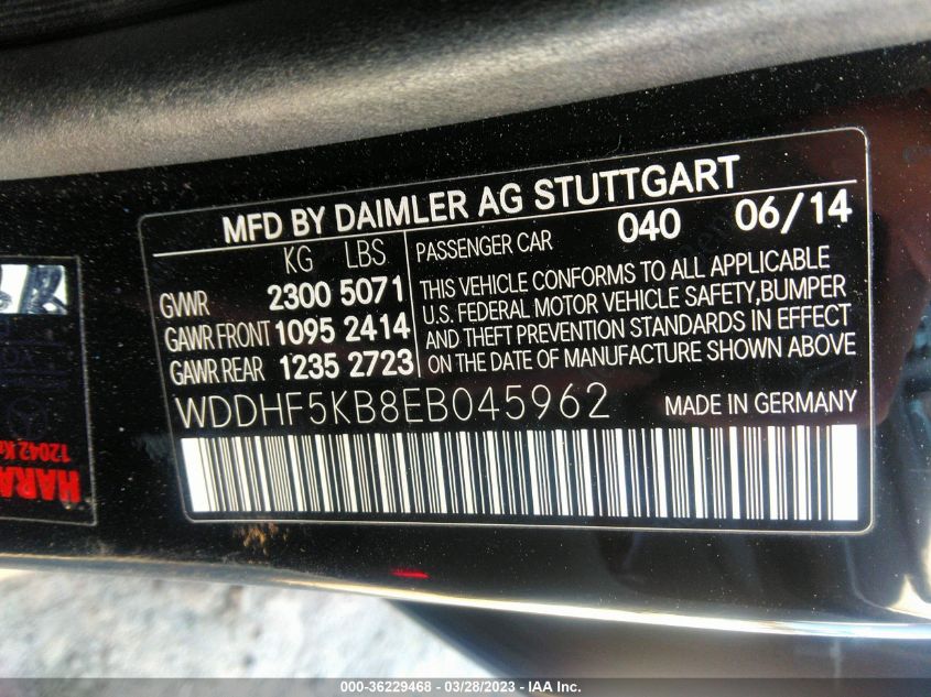 2014 MERCEDES-BENZ E-CLASS E 350 - WDDHF5KB8EB045962