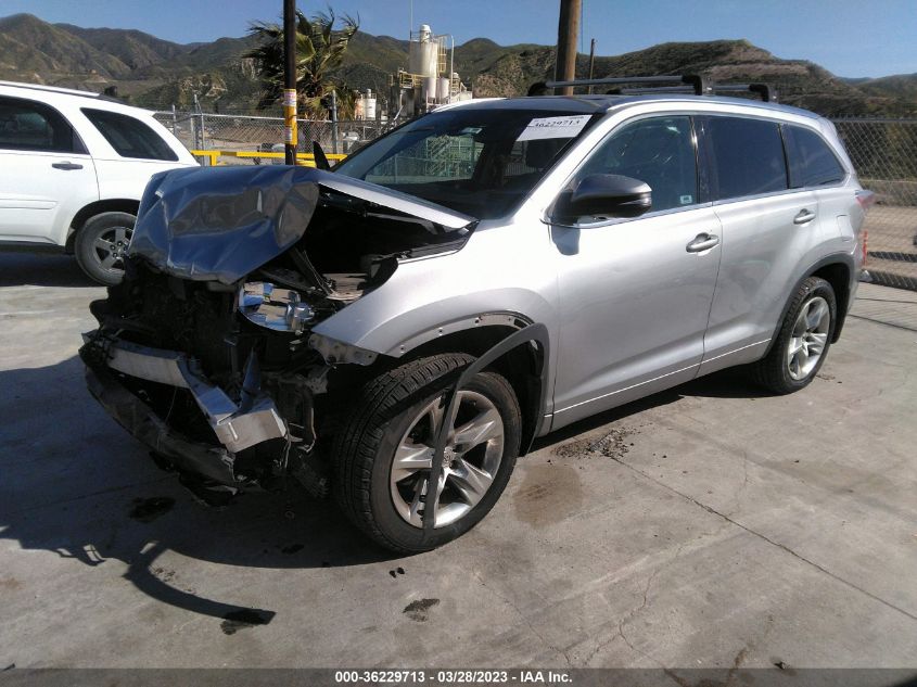 2014 TOYOTA HIGHLANDER LIMITED - 5TDDKRFH0ES010447