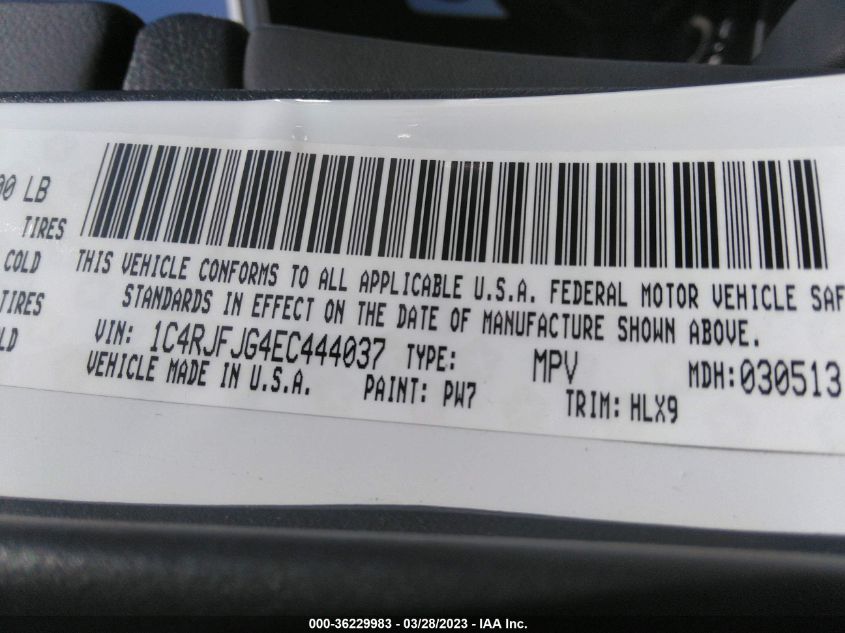 2014 JEEP GRAND CHEROKEE SUMMIT - 1C4RJFJG4EC444037