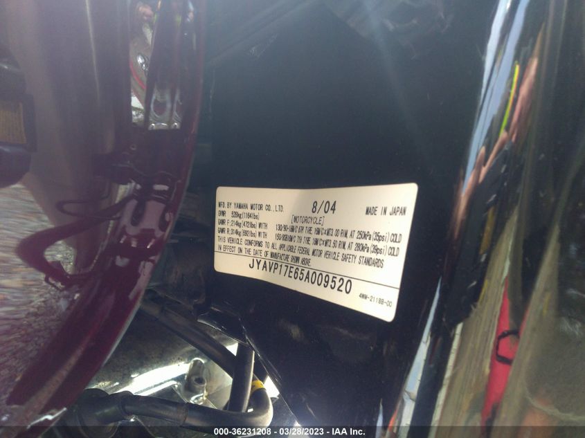 2005 YAMAHA RS JYABP17E65A009520