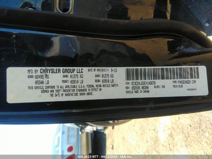 2014 DODGE CHARGER SXT PLUS - 2C3CDXJG3EH146678