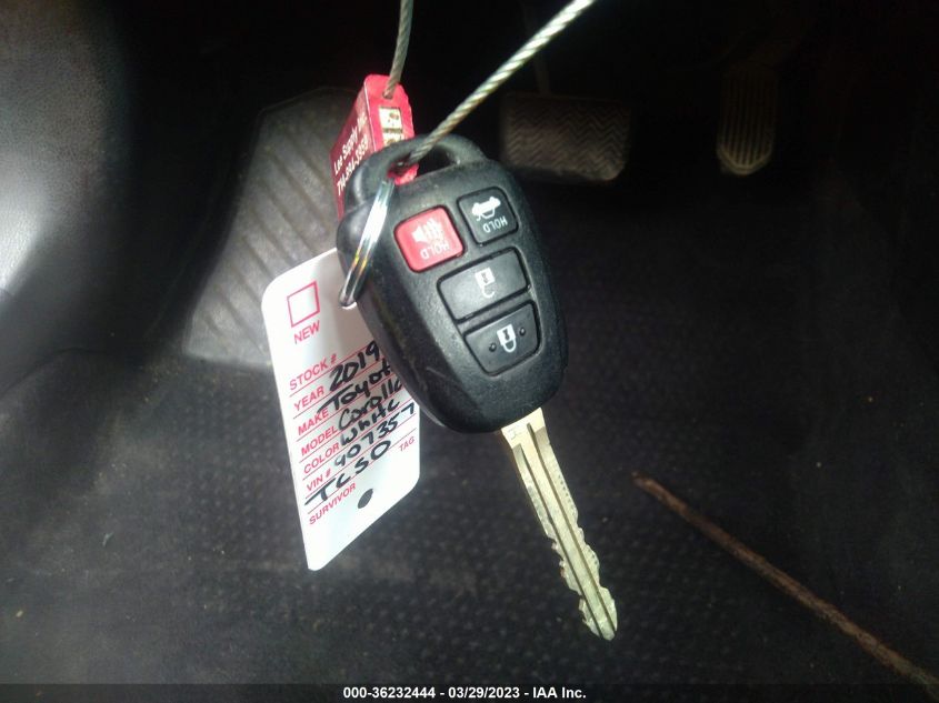 2019 TOYOTA COROLLA L/LE/SE/XLE/XSE - 5YFBURHE2KP907357