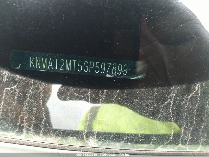 2016 NISSAN ROGUE SV - KNMAT2MT5GP597899