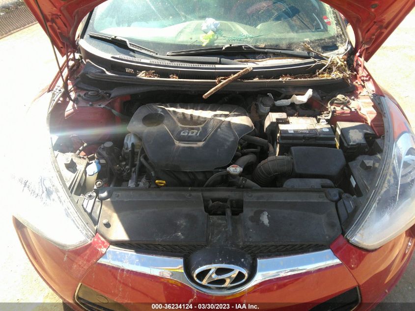 2013 HYUNDAI VELOSTER W/GRAY INT - KMHTC6AD2DU086611
