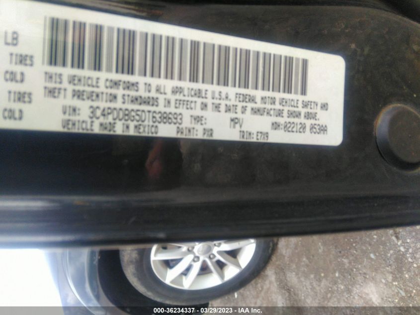 VIN 3C4PDDBG5DT638693 2013 DODGE JOURNEY no.9