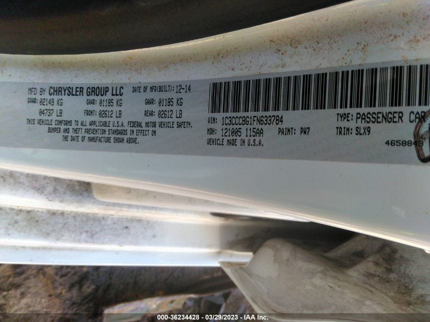2015 CHRYSLER 200 S - 1C3CCCBG1FN633784