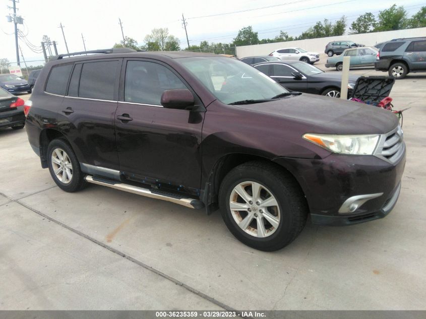 2013 TOYOTA HIGHLANDER - 5TDZK3EH2DS105689