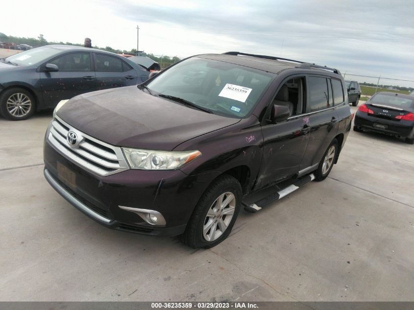 2013 TOYOTA HIGHLANDER - 5TDZK3EH2DS105689