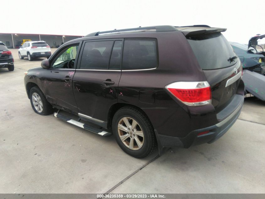 2013 TOYOTA HIGHLANDER - 5TDZK3EH2DS105689