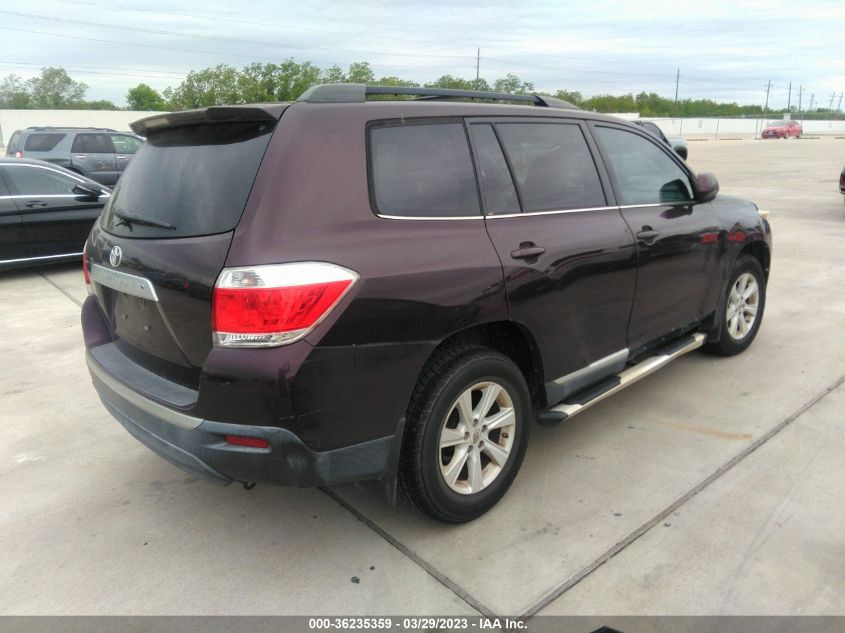 2013 TOYOTA HIGHLANDER - 5TDZK3EH2DS105689