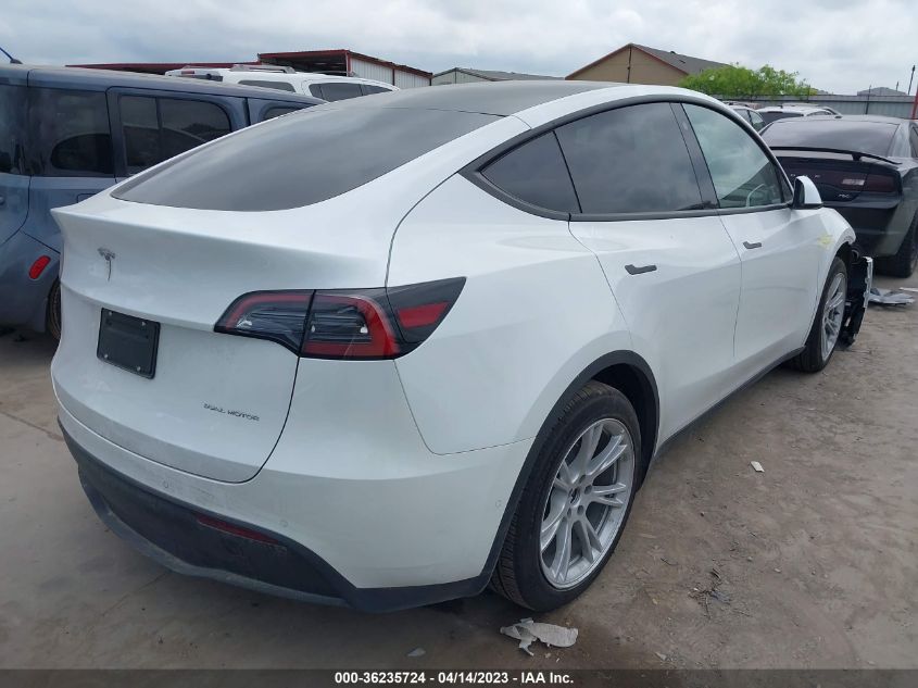 2022 TESLA MODEL Y LONG RANGE - 7SAYGAEE7NF533810