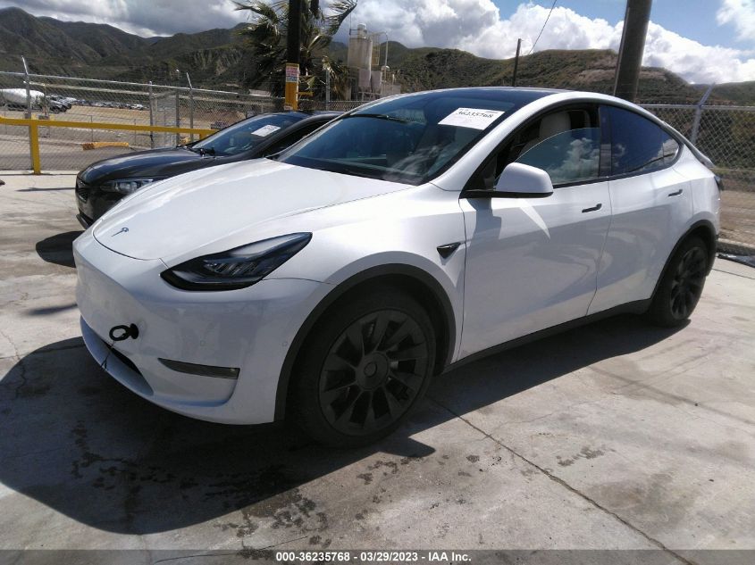2022 TESLA MODEL Y LONG RANGE - 7SAYGAEE3NF401966