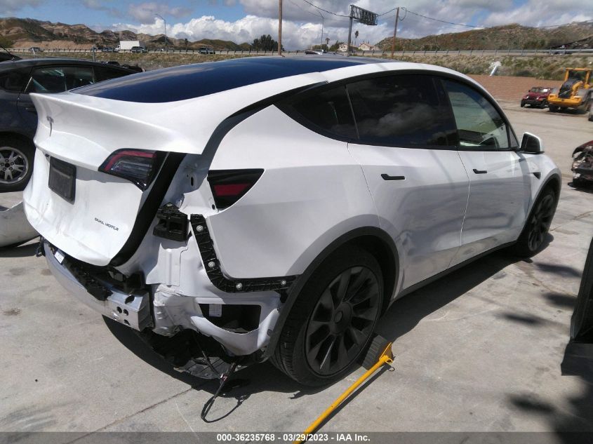 2022 TESLA MODEL Y LONG RANGE - 7SAYGAEE3NF401966