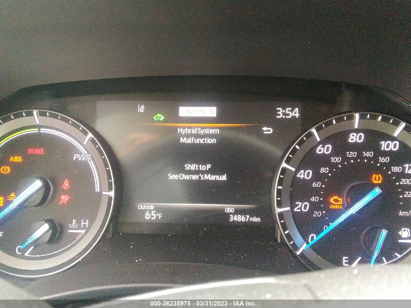 2021 TOYOTA HIGHLANDER HYBRID XLE - 5TDHBRCH6MS049466