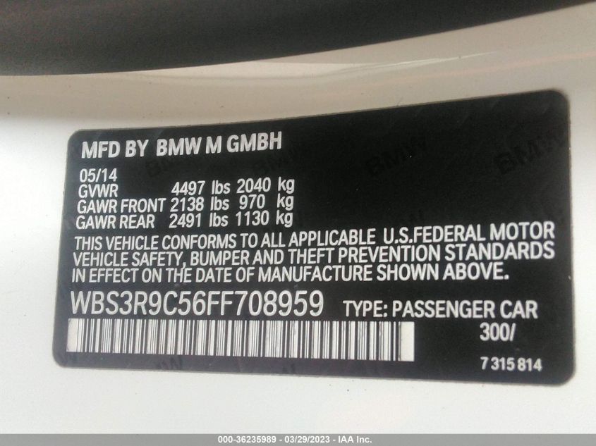 2015 BMW M4 - WBS3R9C56FF708959