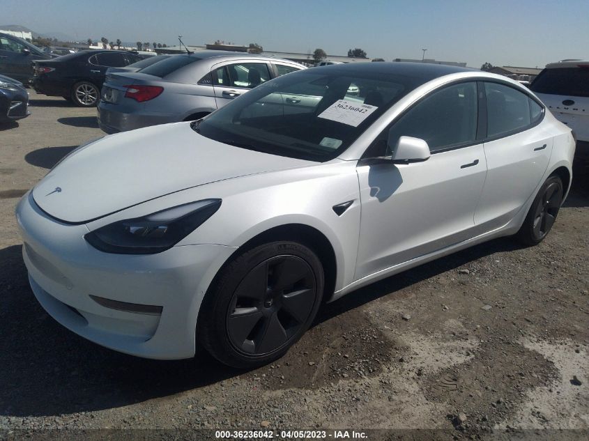 2022 TESLA MODEL 3 - 5YJ3E1EAXNF376607